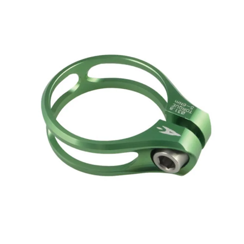 Aerozine CNC 7075 Seat Clamp With Ti Bolt-Green-31.8
